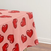 Chic mit Monogramm blaue Blume mit rosa Tischdecke (Beispiel)