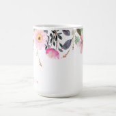 Chic Mit Monogramm botanisches Muster Kaffeetasse (Mittel)