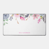 Chic Mit Monogramm botanisches Muster Schreibtischunterlage (Vorderseite)