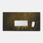 Chic Mit Monogramm erste Gold Confetti Desk Mat Schreibtischunterlage (Tastatur & Maus)