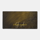 Chic Mit Monogramm erste Gold Confetti Desk Mat Schreibtischunterlage (Vorderseite)