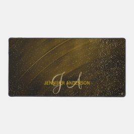 Chic Mit Monogramm erste Gold Confetti Desk Mat Schreibtischunterlage