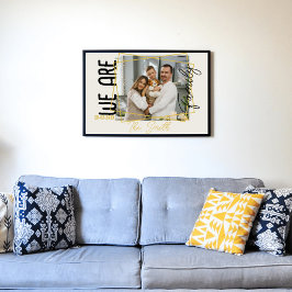 Chic Mit Monogramm Modern Wir sind familiäres Foto Poster