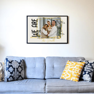 Chic Mit Monogramm Modern Wir sind familiäres Foto Poster