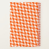 Chic Mit Monogramm Orange Hahnentrittmuster Bullet Notizblock (Rückseite)