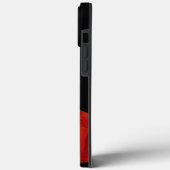 Chic Mit Monogramm Red Poppy auf Black Case-Mate iPhone Hülle (Rückseite / Links)