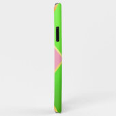 Chic Mit Monogramm Rosa und grüne Raute Case-Mate iPhone Hülle (Hinten/Rechts)