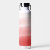 Chic Mit Monogramm Watercolor verblasst Coral Red Trinkflasche (Vorne)
