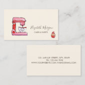 Chic Mixer Blume Bäckerei Cupcake Herz Visitenkarte (Vorne/Hinten)