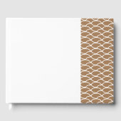 Chic Mocha Brown rechts verstellt gezogene Waves a Gästebuch (Vorderseite)