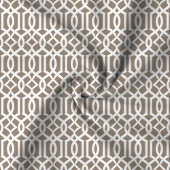 Chic Mocha Brown Trellis Lattice Pattern Stoff