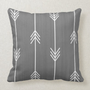 Chic-Mod-Pfeil-graue Leinenart Kissen