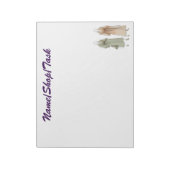 Chic Mode-Illustrations-Notizblock Notizblock (Rotiert)