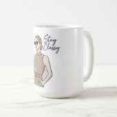 Chic Mode Mädchen Bleiben Sie Klassisch  Ästhetisc Kaffeetasse (VorderseiteRechts)