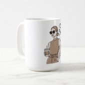 Chic Mode Mädchen Bleiben Sie Klassisch  Ästhetisc Kaffeetasse (Vorderseite Links)