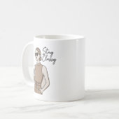 Chic Mode Mädchen Bleiben Sie Klassisch  Ästhetisc Kaffeetasse (Vorderseite Links)