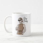 Chic Mode Mädchen Bleiben Sie Klassisch  Ästhetisc Kaffeetasse (Links)