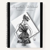 Chic Mode-Skizzenbuch Personalisiertes Notizbuch (Vorderseite)