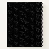 Chic Mode-Skizzenbuch Personalisiertes Notizbuch (Rückseite)