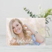 Chic Modern 2 Foto Grad Party Einladung (Stehend Vorderseite)