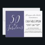 Chic Modern 50 Fabulous Navy Blue 50. Geburtstag Einladung<br><div class="desc">Mit diesem modernen marineblauen 50. Geburtstagsdesign feiert man 50 Jahre im Stil. Eine schicke 50. Geburtstagseinladung, die Sie einfach personalisieren und für Ihre 50. Geburtstagsfeier aussenden können. Die Worte fünfzig und fabelhaft sind Set mit eleganter Schriftzeichen-Kalligraphie und moderner Typografie. Wenn Sie Hilfe oder passende Produkte benötigen, kontaktieren Sie uns bitte...</div>