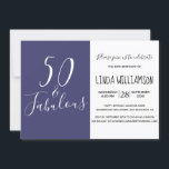 Chic Modern 50 Fabulous Navy Blue 50. Geburtstag Einladung<br><div class="desc">Mit diesem modernen marineblauen 50. Geburtstagsdesign feiert man 50 Jahre im Stil. Eine schicke 50. Geburtstagseinladung, die Sie einfach personalisieren und für Ihre 50. Geburtstagsfeier aussenden können. Die Worte fünfzig und fabelhaft sind Set mit eleganter Schriftzeichen-Kalligraphie und moderner Typografie. Wenn Sie Hilfe oder passende Produkte benötigen, kontaktieren Sie uns bitte...</div>