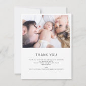 Chic Modern 5 Foto Babydusche Danke (Rückseite)