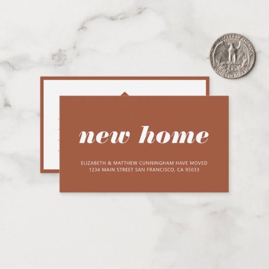 Chic Modern and Fun Neue Zuhause Ankündigung (Vorderseite/Rückseite Beispiel)