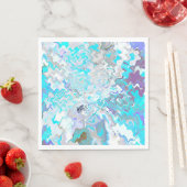 Chic Modern Aqua Blue Luncheon Papier Napkins Serviette (Beispiel)