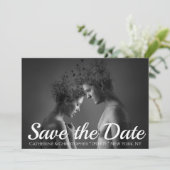 Chic Modern Artistic Save the Date Foto Wedding (Stehend Vorderseite)