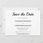 Chic Modern Artistic Save the Date Foto Wedding (Rückseite)