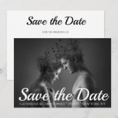 Chic Modern Artistic Save the Date Foto Wedding (Vorne/Hinten)