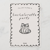 Chic Modern Bachelorette Party Invitation for Brid Einladung (Rückseite)