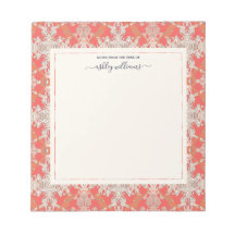 Chic Modern Baroque Muster Red Orange Elfenbein