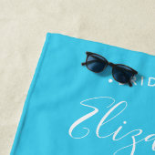 Chic Modern Beach Hochzeitsfeier Strandtuch (Beispiel)