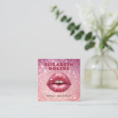 Chic Modern Beruflich Makeup Artist QR Code Quadratische Visitenkarte (Stehend Vorderseite)