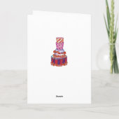 Chic Modern Birthday Card für Mädchen Karte (Rückseite)