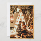 Chic Modern Black and Gold Luxuriöse Foto Hochzeit Einladung (Rückseite)