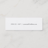 Chic Modern Black and Gold Streifen Mini Visitenkarte (Rückseite)