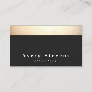 Chic Modern Black and Gold Visitenkarte