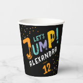 Chic Modern Black Bounce Jump Farbenfrohe Pinselsp Pappbecher (Vorderseite)