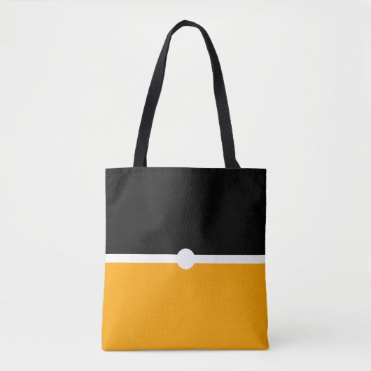 Chic Modern Black Bright Yellow White Color Block Tasche (Vorderseite)