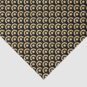 Chic Modern Black Gold Geometric Muster Seidenpapier (Ausschnitt)