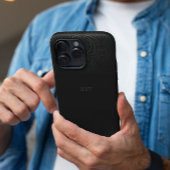 Chic Modern Black Gray Mascula Name Custom Case-Mate iPhone Hülle