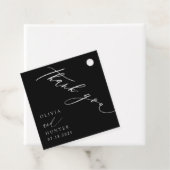 Chic Modern Black & White Wedding Geschenkanhänger (Beispiel)