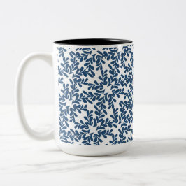 Chic Modern Blätter Zweifarbige Tasse