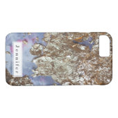 Chic Modern blauer, goldgelber Marmor personalisie Case-Mate iPhone Hülle (Rückseite (Horizontal))