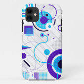 Chic Modern Blue Geometric Shapes Case-Mate iPhone Hülle (Rückseite)