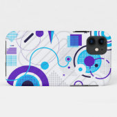 Chic Modern Blue Geometric Shapes Case-Mate iPhone Hülle (Rückseite (Horizontal))