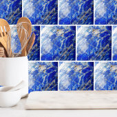 Chic Modern Blue Marble Stone Fliese